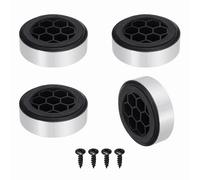 sourcing map Lot de 4 pieds d'isolation pour haut-parleur, 59 mm x 19 mm en mousse plastique absorbant les chocs, anti-vibrations, pour système audio CD, HiFi, home cinéma, argent