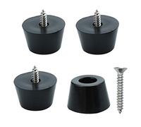 sourcing map Lot de 4 pieds en caoutchouc pour meubles, table amplificateur, haut-parleur, armoire, protection de sol, bureau, imprimante, avec vis, D24 x 20 x 15 mm