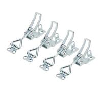 sourcing map Lot de 4 pinces à bascule réglables M5 x 28 mm Capacité de charge de 100 kg Style 4001 Loquets à libération rapide avec trou de verrouillage pour couvercle de fumoir Gabarit Boîte à