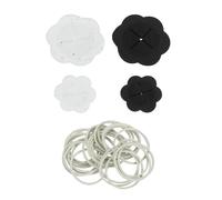 sourcing map Lot de 4 pinces à linge dissimulées pour robes, chemises, chemisiers, écharpes, blanc/noir
