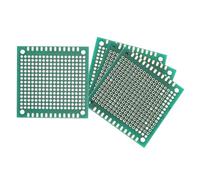 sourcing map Lot de 4 plaques d'expérimentation soudables - 50 mm x 50 mm - Vert - Circuit imprimé double face étamé - Prototype pour prototypage électronique, projets de bricolage