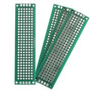 sourcing map Lot de 4 plaques d'expérimentation soudables - 80 mm x 20 mm - Vert - Carte PCB double face plaquée étamée - Prototype pour prototypage électronique, projets de bricolage