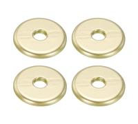 sourcing map Lot de 4 plaques rondes auto-adhésives en ABS pour robinet de tuyau d'eau de 16 mm de diamètre, doré