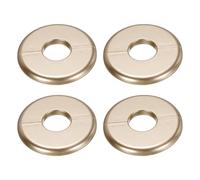 sourcing map Lot de 4 plaques rondes auto-adhésives en ABS pour robinet de tuyau d'eau de 26 mm de diamètre - Doré