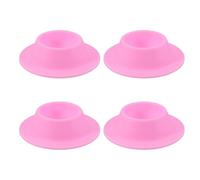 sourcing map Lot de 4 porte-œufs à la coque, en silicone antiadhésif, pour la cuisine, le petit déjeuner, le micro-ondes, la friteuse à air chaud, la cuisson bouillie, poché, fuchsia