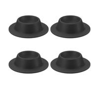 sourcing map Lot de 4 porte-œufs à la coque, en silicone antiadhésif, pour la cuisine, le petit déjeuner, le micro-ondes, la friteuse à air, la cuisson sur la cuisinière, le poché, noir