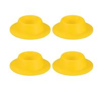 sourcing map Lot de 4 porte-œufs à la coque en silicone antiadhésifs - Gadget de cuisine pour le petit déjeuner - Pour micro-ondes, friteuse à air chaud, cuisson bouillie, poché, jaune