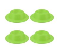 sourcing map Lot de 4 porte-œufs à la coque en silicone antiadhésifs - Gadget de cuisine pour le petit déjeuner - Pour micro-ondes, friteuse à air, cuisinière - Vert