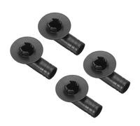 sourcing map Lot de 4 raccords coudés pour tuyau de vidange de climatiseur avec anneau en caoutchouc pour mini-unités fendues et unité AC de fenêtre 17 mm, noir