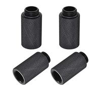 sourcing map Lot de 4 rallonges mâles vers femelles G1/4 x 30 mm pour système de refroidissement à eau PC Noir