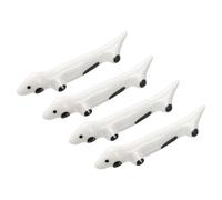 sourcing map Lot de 4 repose-baguettes en céramique en forme de chien 9,4 x 1,8 x 2 cm, ustensiles de cuisine pour cuillère, fourchette, cuillère à café, blanc