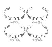 sourcing map Lot de 4 ressorts de rechange pour canapé de 80 cm avec clips et clous - Pièces à ressort rondes pour réparation de meubles, canapés, chaises, sièges affaissés, noir