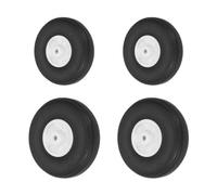 sourcing map Lot de 4 roues d'avion télécommandées de 3,8 cm/4,6 cm de diamètre en mousse de caoutchouc pour avion, hélicoptère