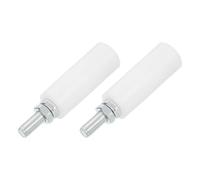 sourcing map Lot de 4 rouleaux de guidage pour portail coulissant, 7,6 cm en nylon, roulettes universelles pour portail coulissant, porte électrique, blanc