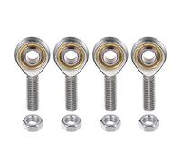 sourcing map Lot de 4 roulements mâles SA12TK POSA12 M12 M12 - Filetage droit - Embouts de bielle auto-lubrifiants inclus