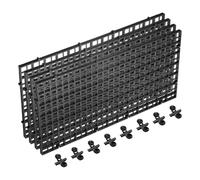 sourcing map Lot de 4 séparateurs d'aquarium, 30,5 x 15,2 cm en plastique pour cage à œufs, diffuseur de lumière, séparateur inférieur avec ventouses et ventouses pour aquarium, noir