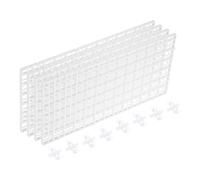 sourcing map Lot de 4 séparateurs d'aquarium, 30,5 x 15,2 cm en plastique pour cage à œufs, diffuseur de lumière, séparateur inférieur avec ventouses et ventouses pour aquarium, blanc