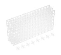 sourcing map Lot de 4 séparateurs d'aquarium, 30,5 x 15,2 cm en plastique pour cage à œufs, diffuseur de lumière, séparateur inférieur avec ventouses et ventouses pour aquarium, transparent