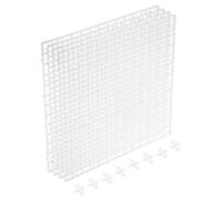 sourcing map Lot de 4 séparateurs d'aquarium, 30,5 x 30,5 cm en plastique pour cage à œufs, diffuseur de lumière, séparateur inférieur avec ventouses et ventouses pour aquarium, blanc