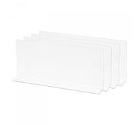 sourcing map Lot de 4 séparateurs d'étagère en PVC transparent pour placard de cuisine, bibliothèque, bureau, supermarché, 28 x 4 x 12 cm