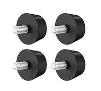 sourcing map Lot de 4 supports coniques en caoutchouc, isolateurs de vibrations, amortisseurs avec goujons filetés M10 x 20 mm