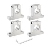 sourcing map Lot de 4 supports d'arbre linéaire en aluminium SK30 pour tige de 30 mm de diamètre, guides de guidage linéaire avec clé pour machine CNC, imprimante 3D, équipement d'automatisation