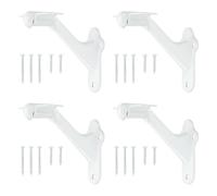 sourcing map Lot de 4 supports de main courante blancs de 7,6 cm robustes pour rampes d'escalier pour la maison, le bureau, les escaliers intérieurs et extérieurs