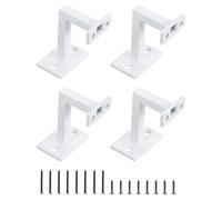 sourcing map Lot de 4 supports de main courante carrés pour rampe, escalier - Blanc