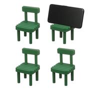 sourcing map Lot de 4 supports de téléphone portable, multi-angles, mignons, en forme de chaise, station d'accueil universelle pour smartphone pour la maison, le bureau, accessoires de bureau, vert