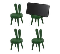 sourcing map Lot de 4 supports de téléphone portable, multi-angles, mignons, en forme de lapin, station d'accueil universelle pour smartphone pour la maison, le bureau, accessoires de bureau, vert