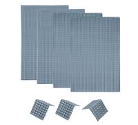 sourcing map Lot de 4 tuiles de toit miniatures en PVC pour modélisme, maison de poupée, jardin, table de sable, gris foncé