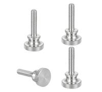 sourcing map Lot de 4 vis moletées M5 x 16 mm, vis moletées à tête diamant en acier inoxydable 304, boulons à tête moletée métriques avec boutons de préhension d'épaule, attaches filetées serrées à la