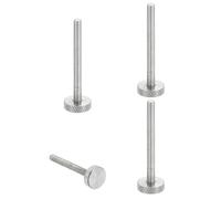 sourcing map Lot de 4 vis moletées M5 x 50 mm en acier inoxydable 304, vis moletées métriques à tête plate, boulons à tête moletée, boutons de serrage, 16 mm de diamètre