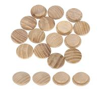 sourcing map Lot de 40 bouchons en bois de frêne, 15 mm, bouchons à vis en bois de frêne, pour meubles, travail du bois, artisanat et décoration (20 mm x 15 mm)