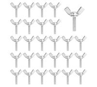 sourcing map Lot de 40 boulons papillon M4 x 16 mm en acier carbone plaqué zinc pour maison, machine, équipement électronique