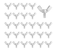 sourcing map Lot de 40 boulons papillon M4 x 8 mm en acier carbone plaqué zinc pour maison, machine, équipement électronique