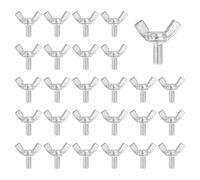 sourcing map Lot de 40 boulons papillon M5 x 10 mm en acier carbone plaqué zinc pour maison, machine, équipement électronique