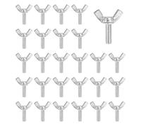 sourcing map Lot de 40 boulons papillon M5 x 16 mm en acier carbone plaqué zinc pour maison, machine, équipement électronique