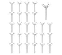 sourcing map Lot de 40 boulons papillon M6 x 35 mm en acier carbone plaqué zinc pour maison, machine, équipement électronique
