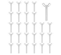 sourcing map Lot de 40 boulons papillon M6 x 40 mm en acier carbone plaqué zinc pour maison, machine, équipement électronique