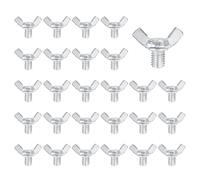 sourcing map Lot de 40 boulons papillon M8 x 10 mm en acier carbone plaqué zinc pour maison, machine, équipement électronique