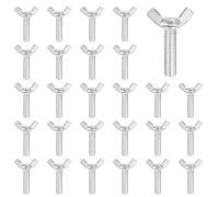 sourcing map Lot de 40 boulons papillon M8 x 30 mm en acier carbone plaqué zinc pour maison, machine, équipement électronique