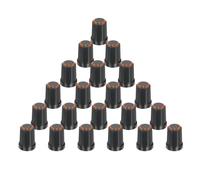 sourcing map Lot de 40 boutons de réglage de potentiomètre orange pour contrôle du volume, pièces de guitare basse, 6 mm