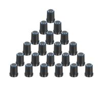 sourcing map Lot de 40 boutons de réglage de potentiomètre pour amplificateur de guitare - 6 mm - Bleu - Contrôle du volume et de la tonalité - Pièces chromées