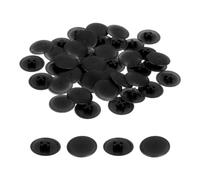 sourcing map Lot de 40 cache-vis en plastique étanches pour vis autotaraudeuses Phillips - 17 mm - Noir