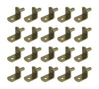 sourcing map Lot de 40 chevilles de support d'étagère en forme de L de 5 mm avec trou pour meubles, armoires, armoires, étagères, fournitures, ton bronze