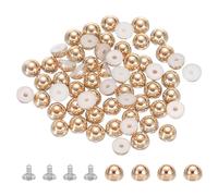 sourcing map Lot de 40 clous ronds en ABS avec clous pour vêtements, sacs | Rivets à pointes plates en forme de champignon avec clous pour cuir DIY