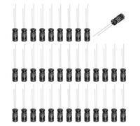 sourcing map Lot de 40 condensateurs électrolytiques non polarisés 1uF 50 V, 5 x 11 mm, condensateurs non polaires pour haut-parleur d'aigus audio, amplificateur séparateur de fréquence, noir