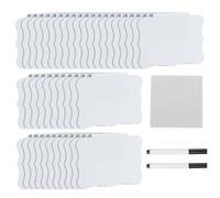 sourcing map Lot de 40 étiquettes de panier amovibles en plastique de 8,9 x 7,1 cm avec 2 marqueurs noirs effaçables et lingettes pour panier cube boîte de rangement organisation, blanc