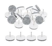 sourcing map Lot de 40 patins en feutre à clouer pour meubles, patins ronds pour pieds de chaise, table, protection du sol pour sols en bois dur (blanc, 30 mm)